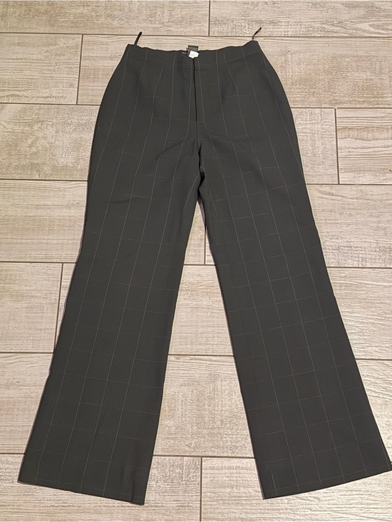 Banana Republic Pants - Banana Republic Black Windowpane Wide-Leg Trousers